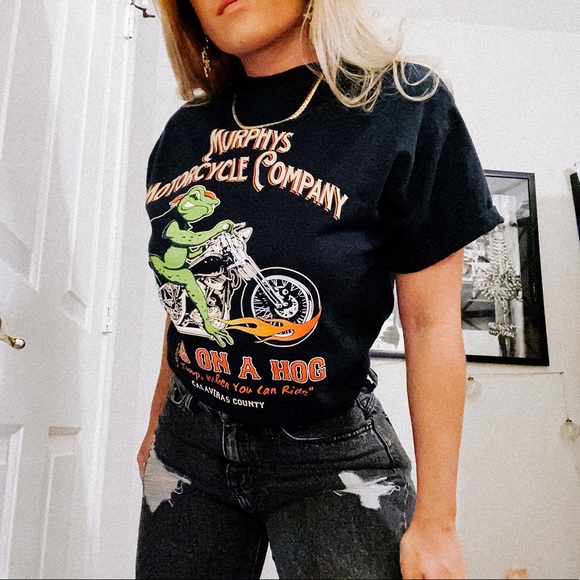 Vintage Tops - Vintage moto tee